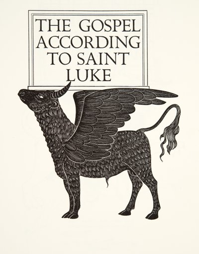 Den svarta kalven av St. Luke av Eric Gill