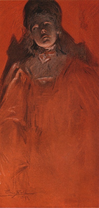 "En porträttstudie", 1899 av Eric Pape