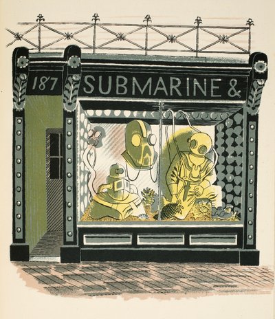 Diving Shop, illustration från 