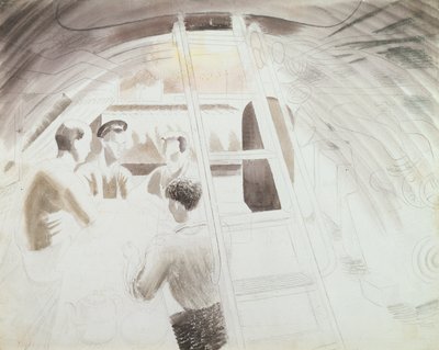 Sydvästlig vy från Ben Lomond av Eric Ravilious