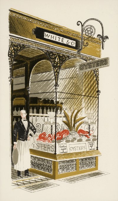 Oyster Bar, ca 1938 av Eric Ravilious