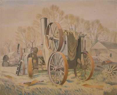 Traktorn, 1933 av Eric Ravilious