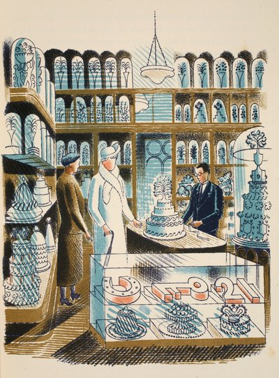 Bröllopstårta, illustration från 