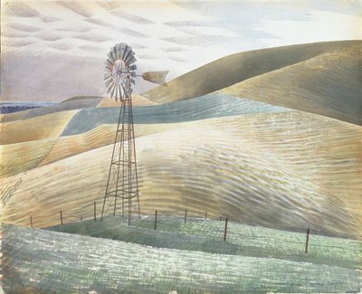 Väderkvarn, 1934 av Eric Ravilious
