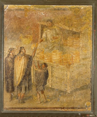 Bagarstånd med färskt bröd och kakor av Erich Lessing