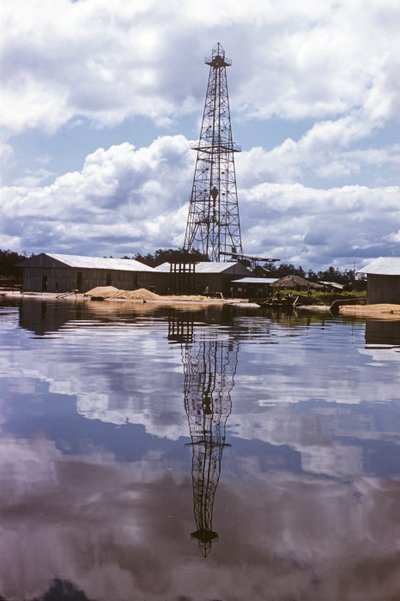 Shell och British Petroleum Company, Nigerdeltat till Port Harcourt, Nigeria, Afrika av Erich Lessing