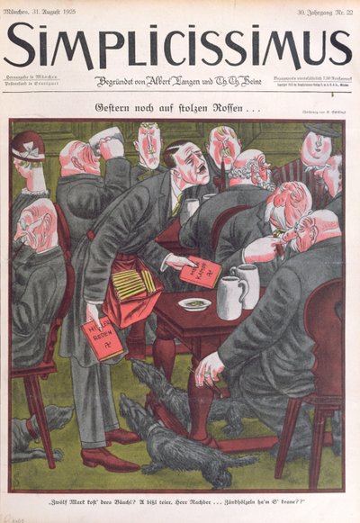 Adolf Hitler (1889-1945) säljer exemplar av 