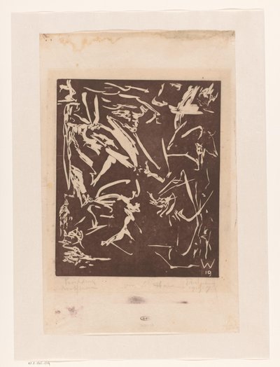 Abstrakt sammansättning av Erich Wichmann (signed by artist)