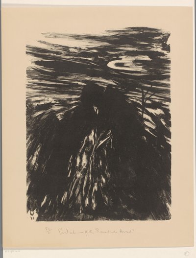 Romantisk kväll (originaltitel på objektet) av Erich Wichmann (signed by artist)