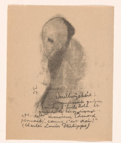 Abstrakt figur med skägg Idealists II and Further Notes (original serietitel) av Erich Wichmann