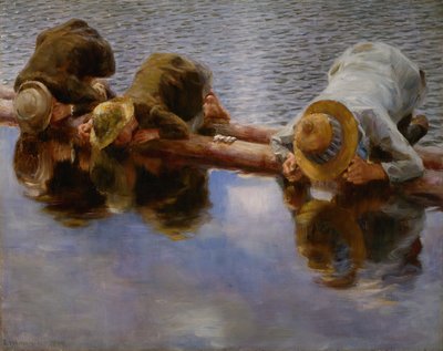 Tittar på vatten av Erik Theodor Werenskiold
