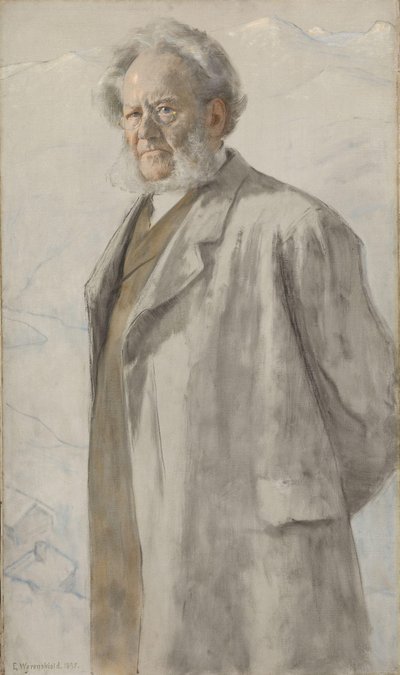 Porträtt av Henrik Ibsen, 1895 av Erik Theodor Werenskiold
