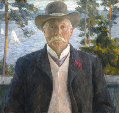 Porträtt av kompositören Thorvald Lammers 1841-1922, 1906. av Erik Theodor Werenskiold