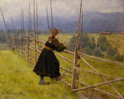 Telemarkstjej av Erik Theodor Werenskiold