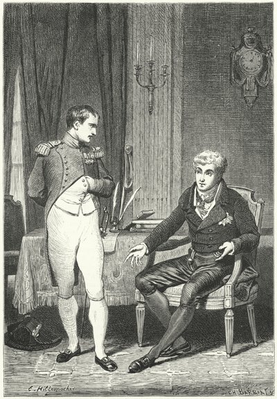 Diskussion mellan Napoleon och Metternich i Dresden av Ernest Hillemacher