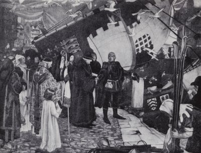 Italienskfödd engelsk upptäcktsresande, John Cabot, som upptäckte den nordamerikanska kusten av Ernest (after) Board