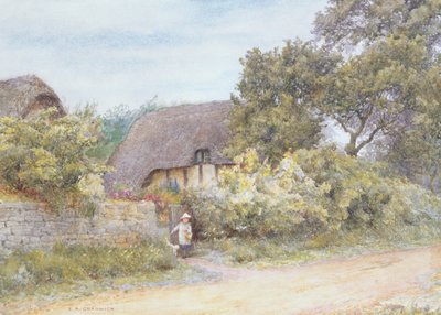 A Gloucestershire Cottage (akvarell på papper) av Ernest Albert Chadwick