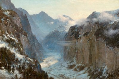 "I hans hand är jordens djupa platser" (olja på duk) av Ernest Albert Waterlow