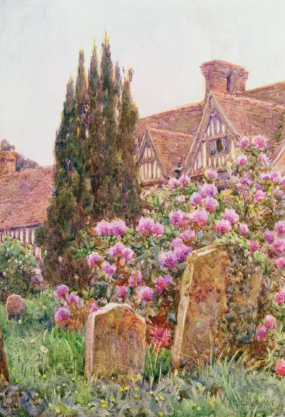 Kyrkogården, Chiddingstone (wc) av Ernest Arthur Rowe