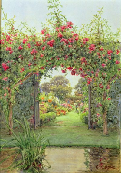 Crimson Rambler, Harleyford Manor, Marlow av Ernest Arthur Rowe
