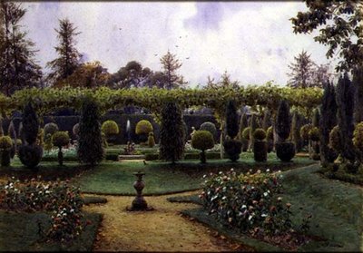 Grey Day, Brockenhurst, Hampshire (akvarell) av Ernest Arthur Rowe