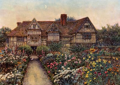 Rumwood Court, Langley, Kent (färg litho) av Ernest Arthur Rowe