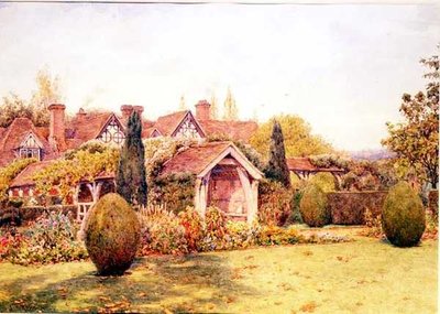 The Gardens at Great Tangley Manor nr. Guildford av Ernest Arthur Rowe