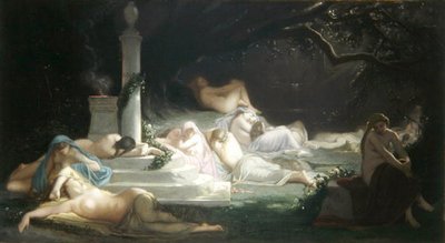 Nymfer vid graven av Adonis av Ernest Augustin Gendron