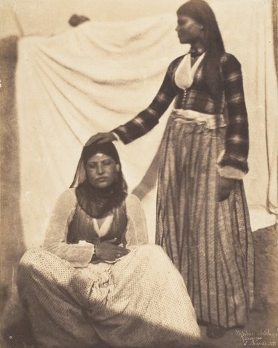 Wassileh och Lhedeh, Ghawagea, 1852. av Ernest Benecke
