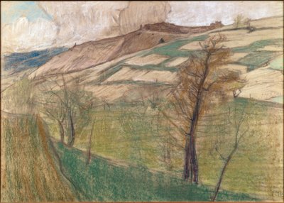 Landskap i omgivningarna runt Savièse av Ernest Bieler