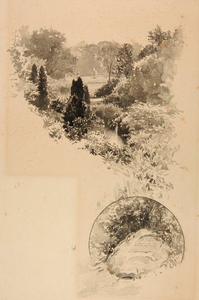 Battle Pass, Prospect Park, platsen för slaget vid Long Island av Ernest C. Peixotto