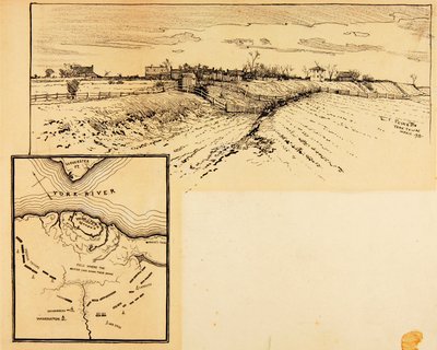 Nuvarande utseende av brittisk förskansning, Yorktown av Ernest C. Peixotto