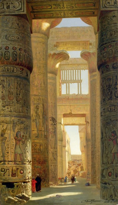 Karnaktemplet, The Great Hypostyle Hall, 1890 av Ernest Carl Eugen Koerner
