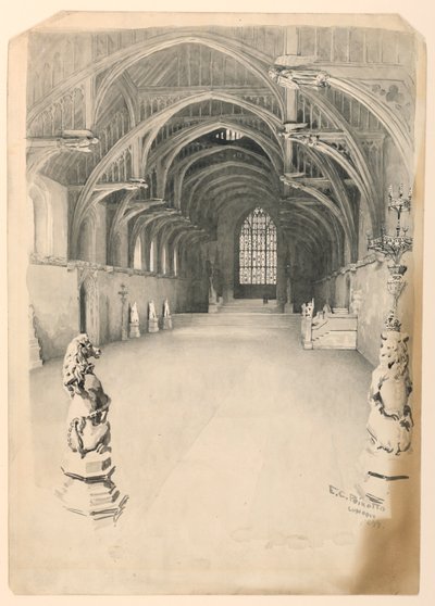 Interiör av Westminster Hall av Ernest Clifford Peixotto