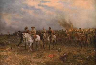 Cromwell vid Marston Moor, 1909, c1930. av Ernest Crofts