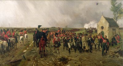 Wellingtons mars från Quatre Bras till Waterloo, 1878 av Ernest Crofts