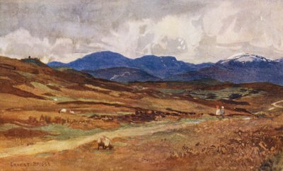 Blick västerut från Lochinvar (färglitografi) av Ernest Edward Briggs