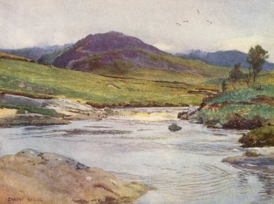 Dees svarta vatten ovanför bron (färglitografi) av Ernest Edward Briggs