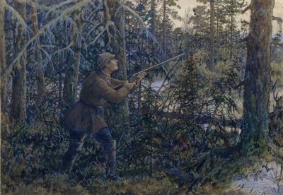 Tjäderjakt, 1937 av Ernest Ernestovich Lissner