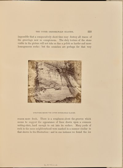 Striationer vid glaciären Unter Grindelwald av Ernest H. Edwards