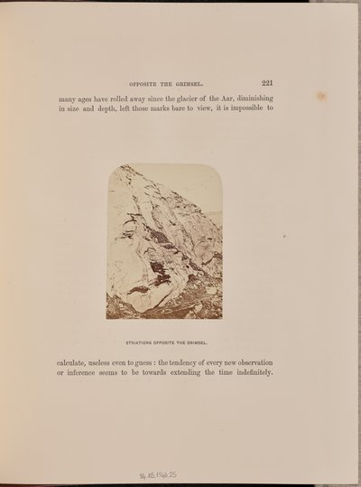 Striationer mittemot Grimsel av Ernest H. Edwards