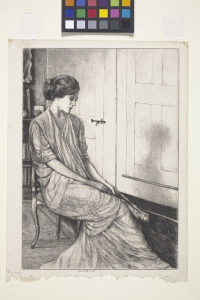 La Tanagra (etsning och torrnål) av Ernest Haskell