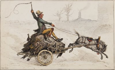 Off Home (bläck & wc på papper) av Ernest Henry Griset