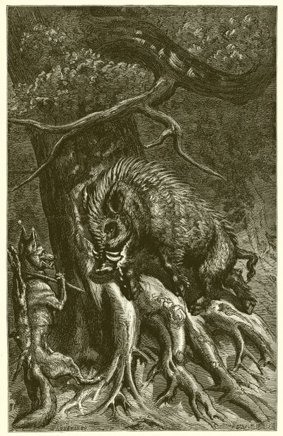 Räven och galten av Ernest Henry Griset