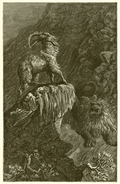 Geten och Lejonet av Ernest Henry Griset
