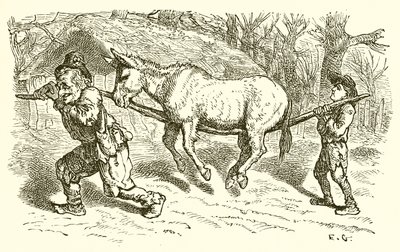 Den gamle mannen, hans son och åsnan av Ernest Henry Griset