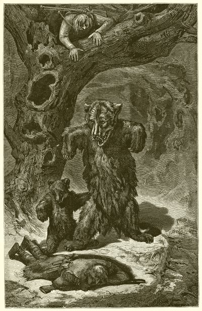 Resenärerna och björnen av Ernest Henry Griset