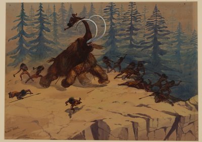 Woolly Mammoth, 1871 av Ernest Henry Griset