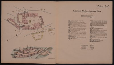 H.B. Smith Machine Companys Works, Smithville, Burlington, New Jersey, Hexamer General Survey, 1881 av Ernest Hexamer