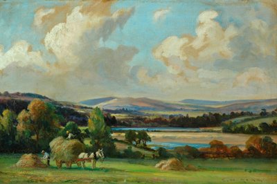 Höslagning i Yorkshire (olja på duk) av Ernest Higgins Rigg